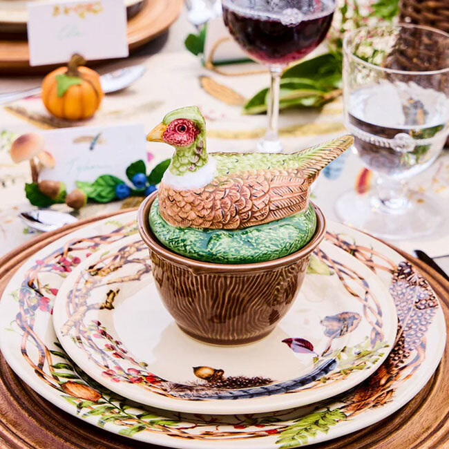Juliska Forest Walk Pheasant Bowl with Lid | Multi