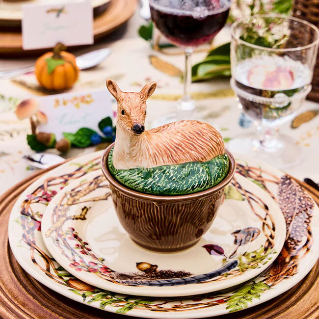 Juliska Forest Walk Deer Bowl with Lid | Multi