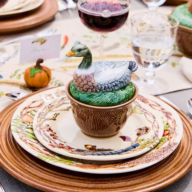 Juliska Forest Walk Duck Bowl with Lid | Multi