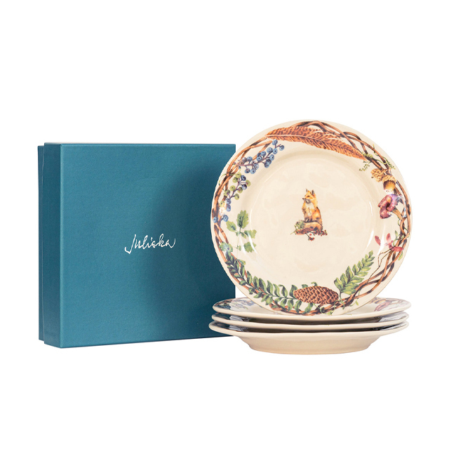 Juliska Forest Walk Dessert/Salad Plate | Assorted Set of 4- with box