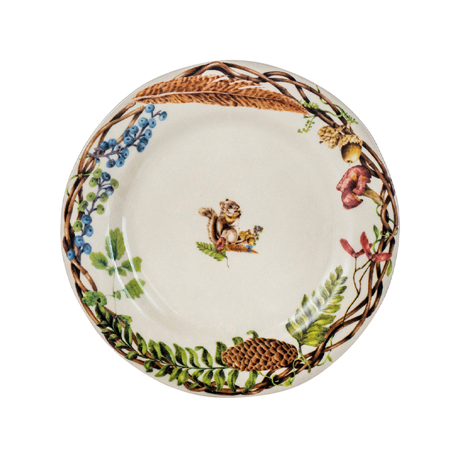Juliska Forest Walk Dessert/Salad Plate | Assorted Set of 4 - squirrel