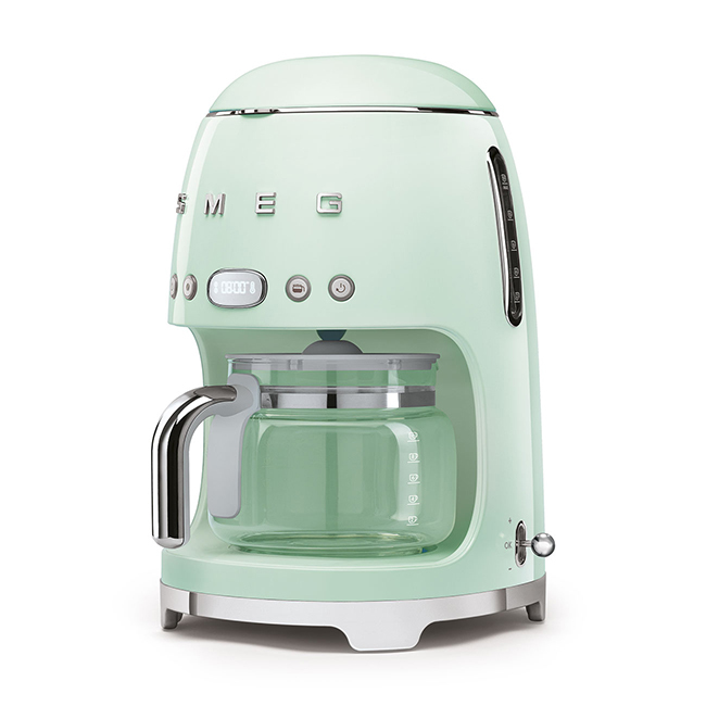 Smeg 10-Cup Drip Coffeemaker | Pastel Green