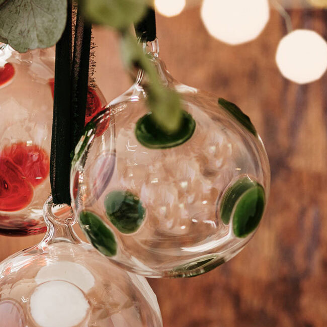 Vietri Drop Glass Ornament | Green