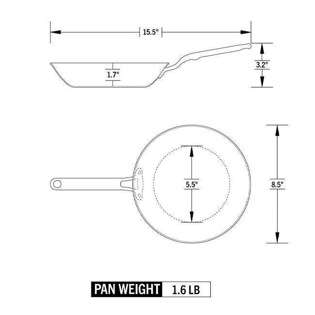 Heritage Steel ‘Eater Series’ 8.5” Fry Pan