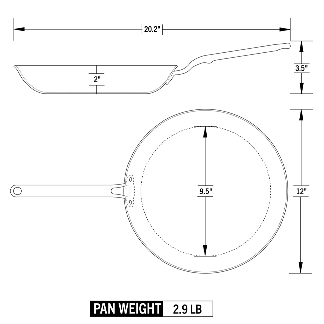 Heritage Steel ‘Eater Series’ 12” Fry Pan