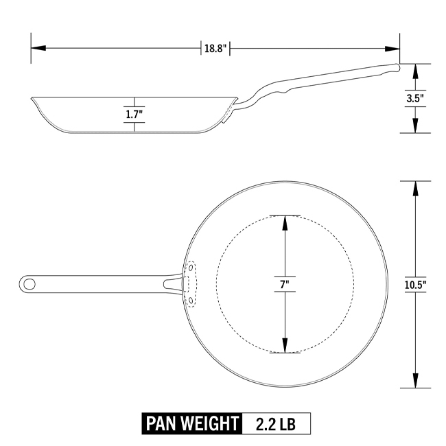 Heritage Steel ‘Eater Series’ 10.5” Fry Pan