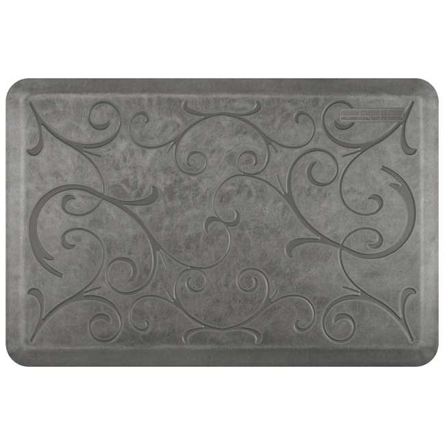 WellnessMats Bella Collection 3X2 Mat | Silver Leaf