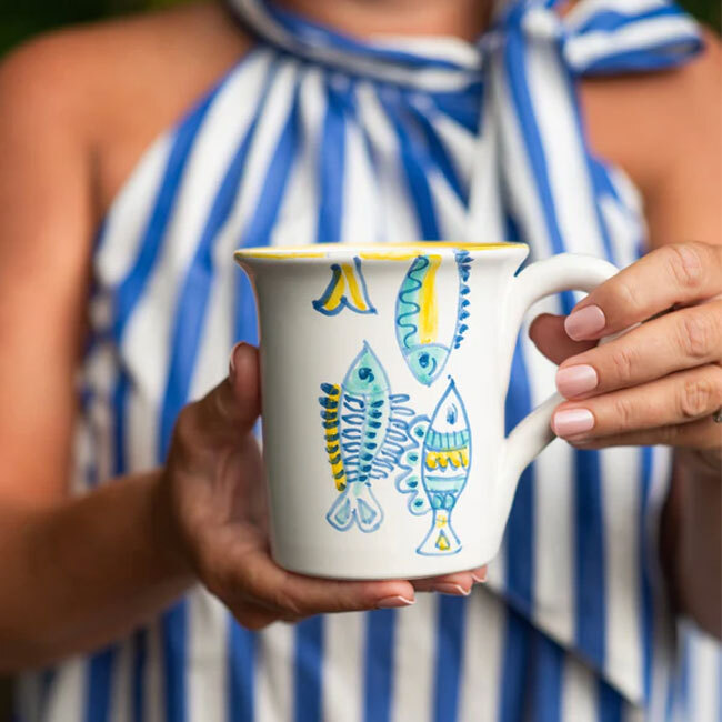 Vietri Elba's Fish Mug