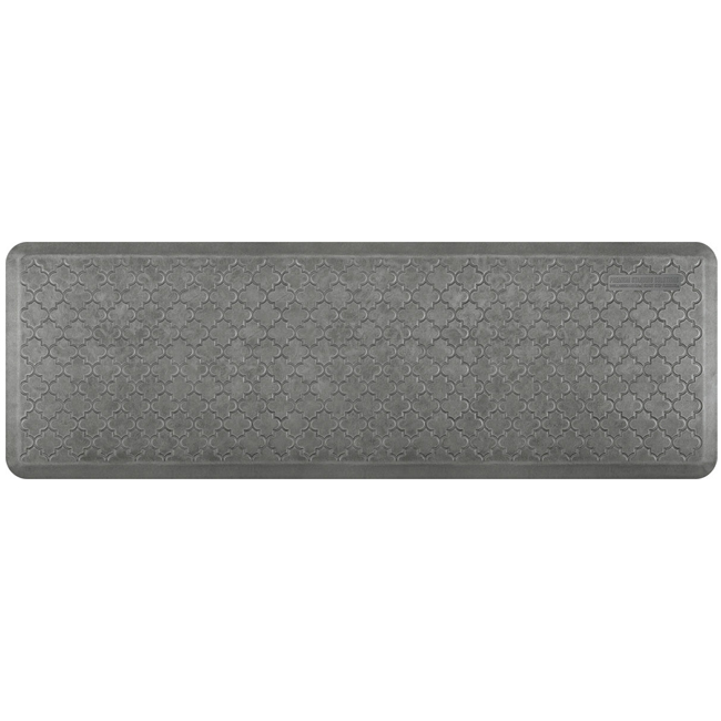 WellnessMats Trellis Collection 6X2 Mat | Silver Leaf