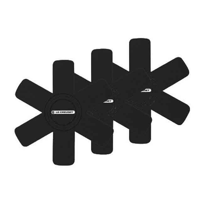 Product Le Creuset Felt Pan Protectors, Set of 3 | Black
