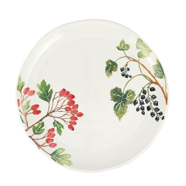 Vietri Foresta Primavera Mixed Berries Round Platter