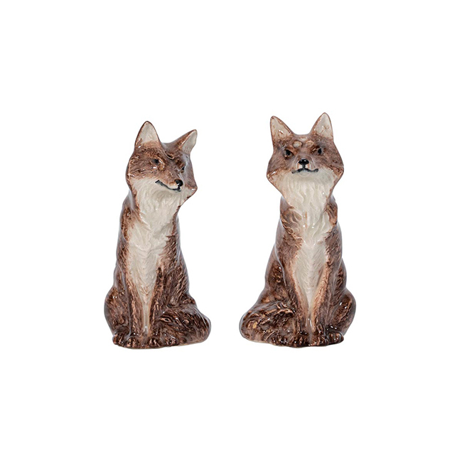 Juliska Clever Creatures Fox Salt and Pepper Set/2 Pc