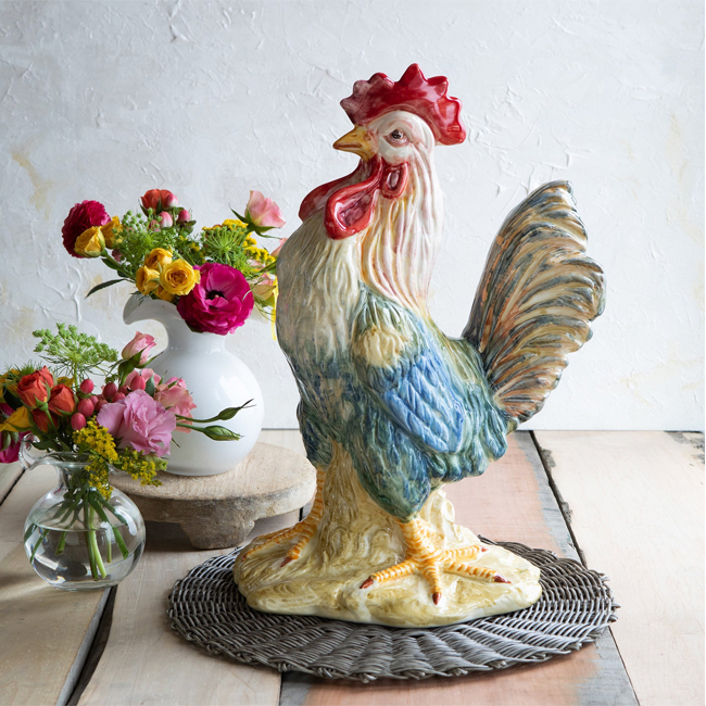 Vietri Gallo Figural Rooster Lifestyle