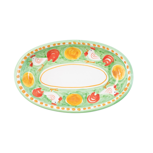 Vietri Campagna Small Oval Tray - Gallina