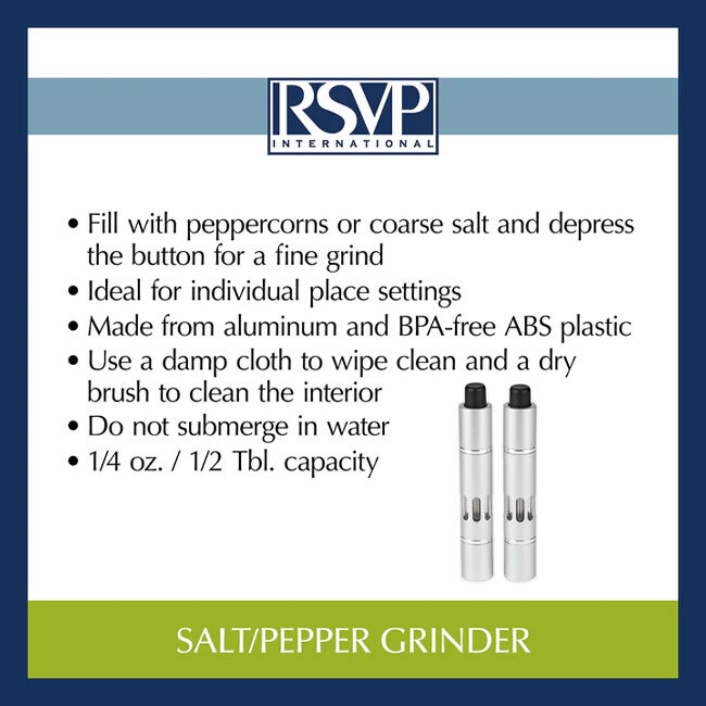 RSVP International Salt & Pepper Grinder