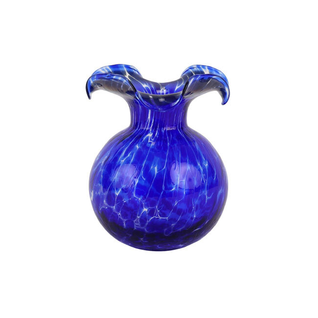 Product Vietri Hibiscus Glass Cobalt Tortoiseshell Bud Vase