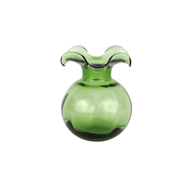 Product Vietri Hibiscus Glass Bud Vase | Dark Green
