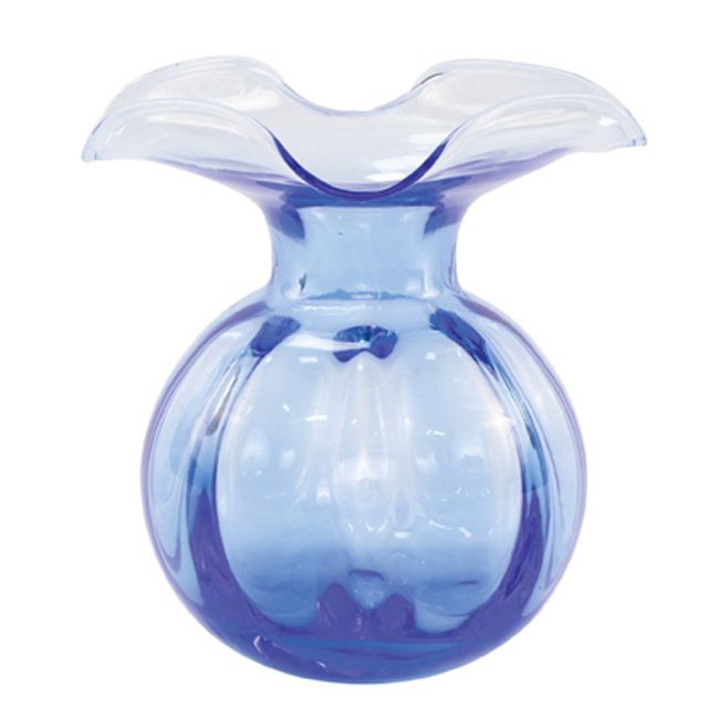 Product Vietri Hibiscus Glass Medium Fluted Vase | Cobalt 