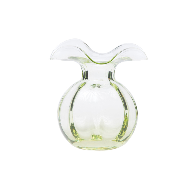 Vietri Hibiscus Glass Medium Fluted Vase | Green