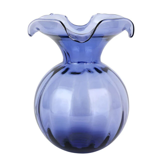 Product Vietri Hibiscus Glass Vertical Fluted Medium Vase | Clear