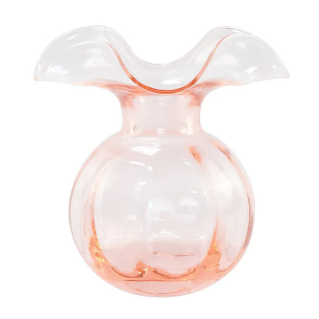 Product Vietri Hibiscus Glass Pink Medium Fluted Vase