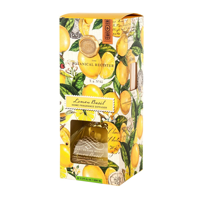 Michel Design Works Lemon Basil Home Fragrance Reed Diffuser