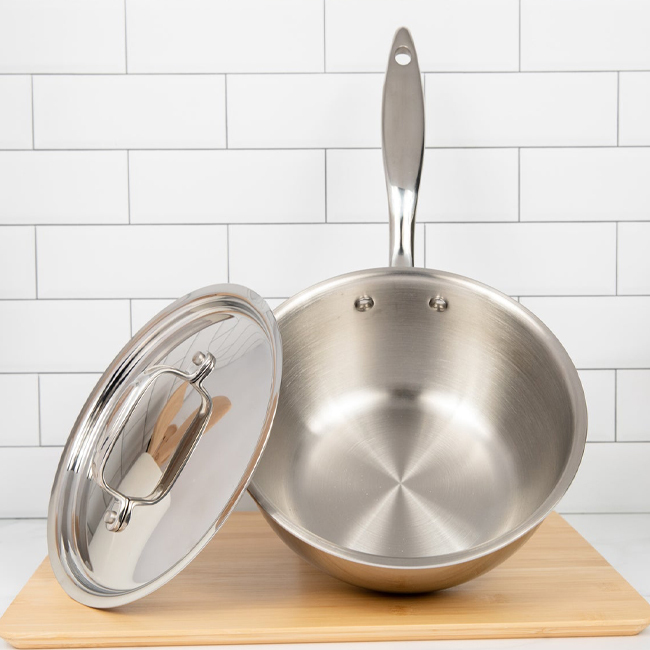Heritage Steel 'Titanium Series' 2 Qt. Saucier with Lid