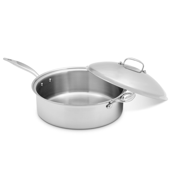 Heritage Steel 'Titanium Series' 8 Qt. Family Sauté Pan with Lid