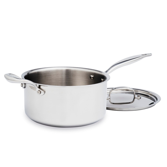 Heritage Steel Titanium Series 2 Quart Saucepan with Lid, 5-Ply Clad  Stainless Steel Cookware with 316Ti, Made in USA