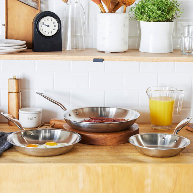 Heritage Steel ‘Titanium Series’ 3-Piece Fry Pan Set