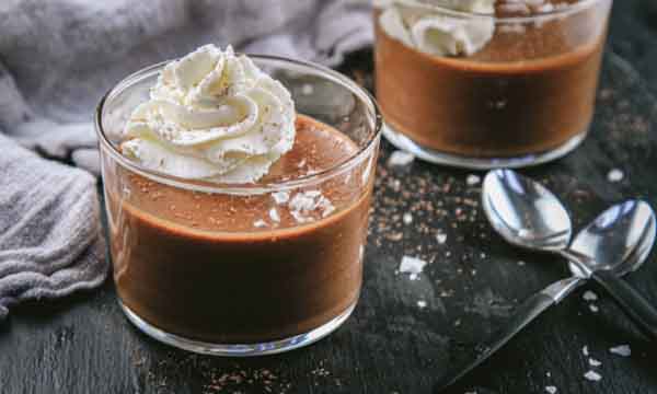 Mocha Mousse with Bourbon Whipped Cream