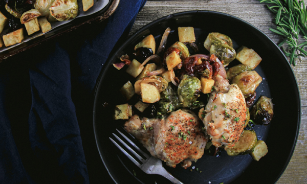 Apple Cider Chicken Sheet Pan Dinner