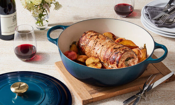 Apple and Kale Pork Roulade with Root Vegetables