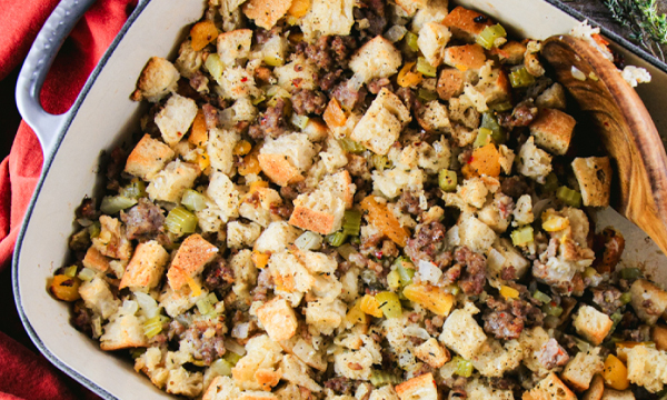 Apricot and Sausage Stuffing with Fresh Herbs