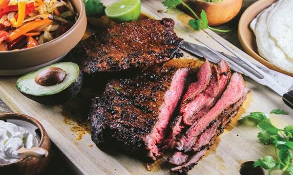 Extra Ingredient's Flank Steak Fajitas & Classic Guacamole Flank Steak Fajitas & Classic Guacamole