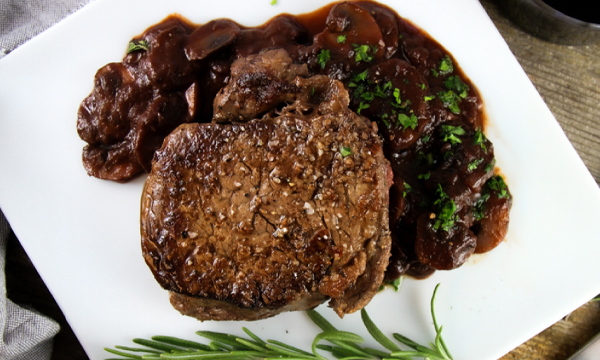 Filet Mignon with a Simple Chasseur Sauce