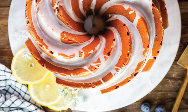 Glazed Lemon Cake with Fresh Berries