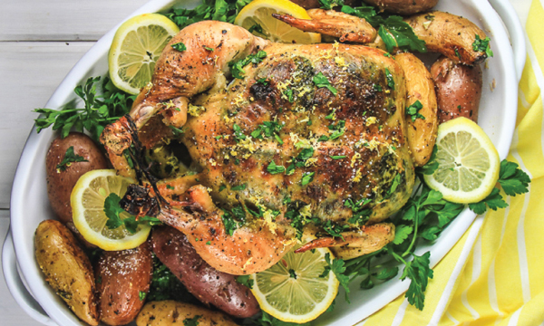 Lemon-Herb Roasted Chicken with Fingerling Potatoes