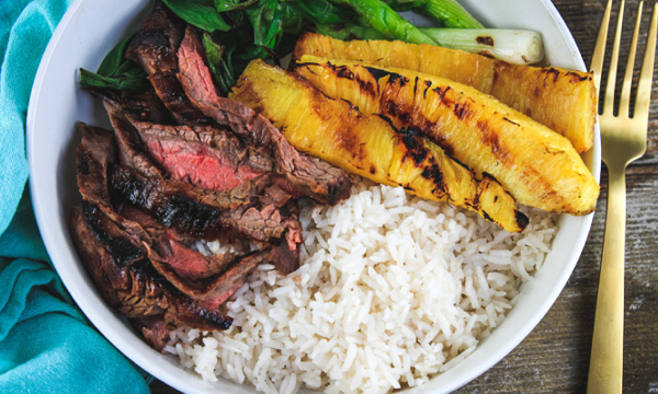 Pineapple Teriyaki Flank Steak on the Grill