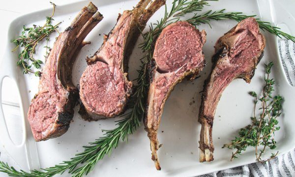 Roasted Rack of Lamb with Garlic and Herbs