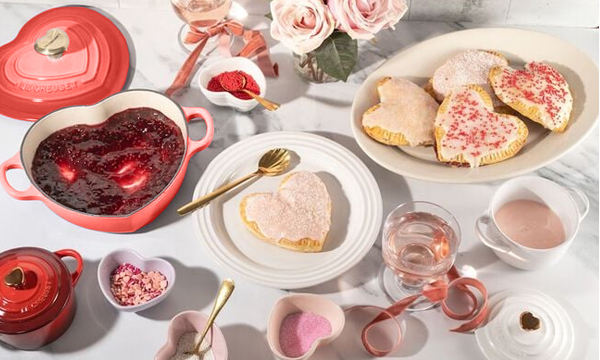 Raspberries & Cream Heart Tarts