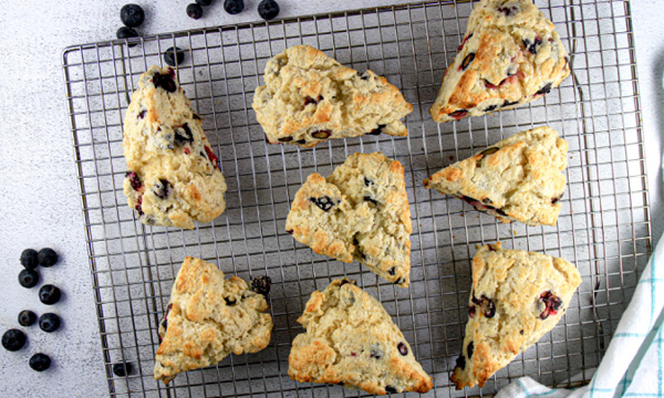 Sourdough Discard Blueberry Scones