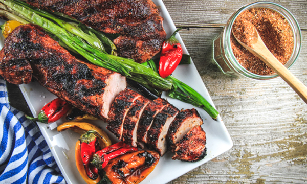 Flavorful Dry Rub on Grilled Pork Tenderloin