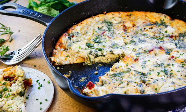 Sun-dried Tomato and Goat Cheese Frittata