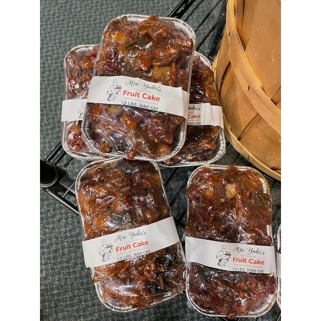 Mrs Yoders Fruit Cake Packaging