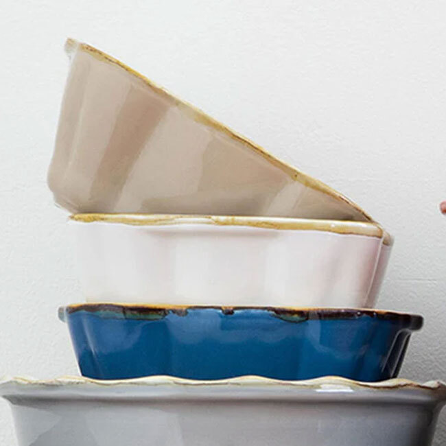 Vietri Italian Bakers Pie Dish | Blue