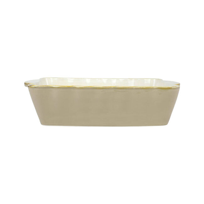 Product Vietri Italian Bakers Medium Rectangular Baker | Cappuccino