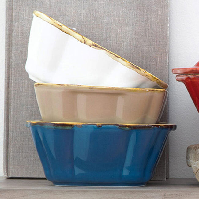 Vietri Italian Bakers Small Square Baker | Cappuccino