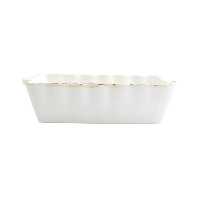 Product Vietri Italian Bakers Medium Rectangular Baker | White