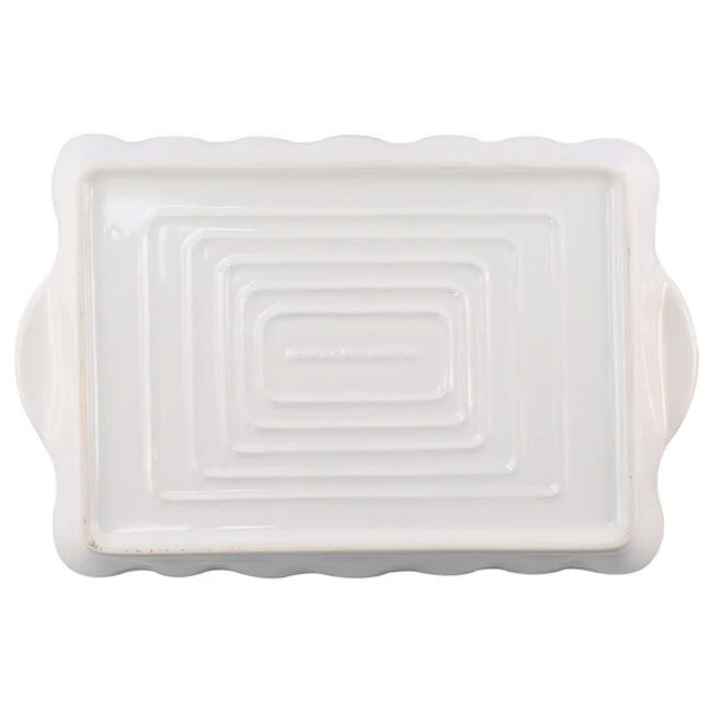 Vietri Italian Bakers Large Rectangular Baker | White